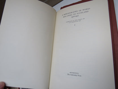 Bibliography Of Works Relating To Scotland 1916-1950 By P.D. Hancock 1959 book image 6