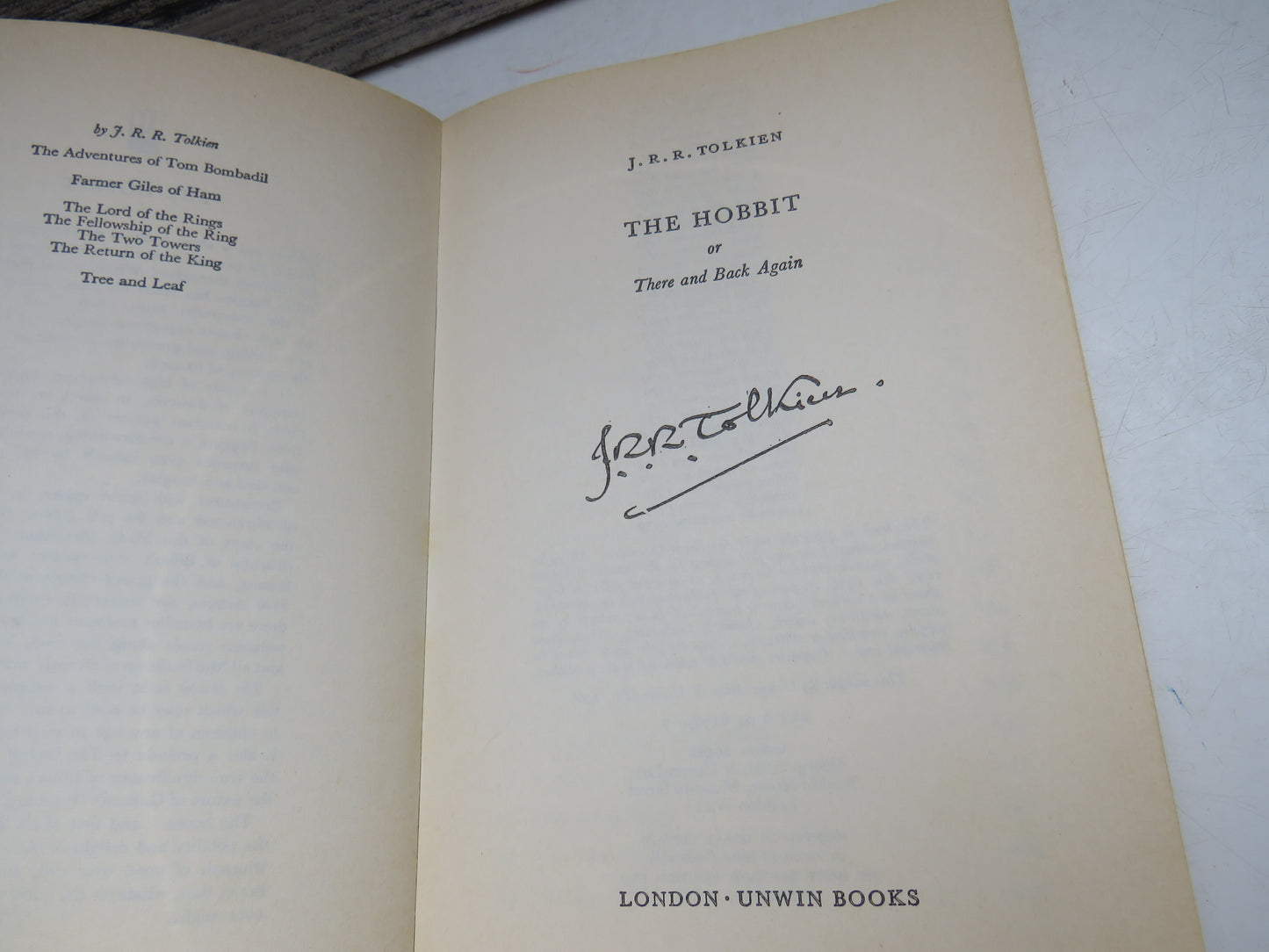 The Hobbit Or There and Back Again By J.R.R. Tolkien 1973