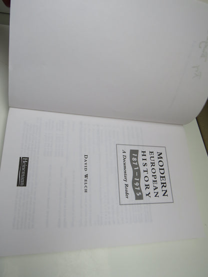 Modern European History 1871-1975 A Documentary Reader By David Welch 1994 book image 4