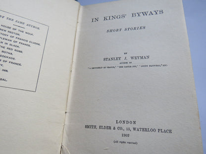In Kings' Byways Short Stories By Stanley J. Weyman 1902 book image 3