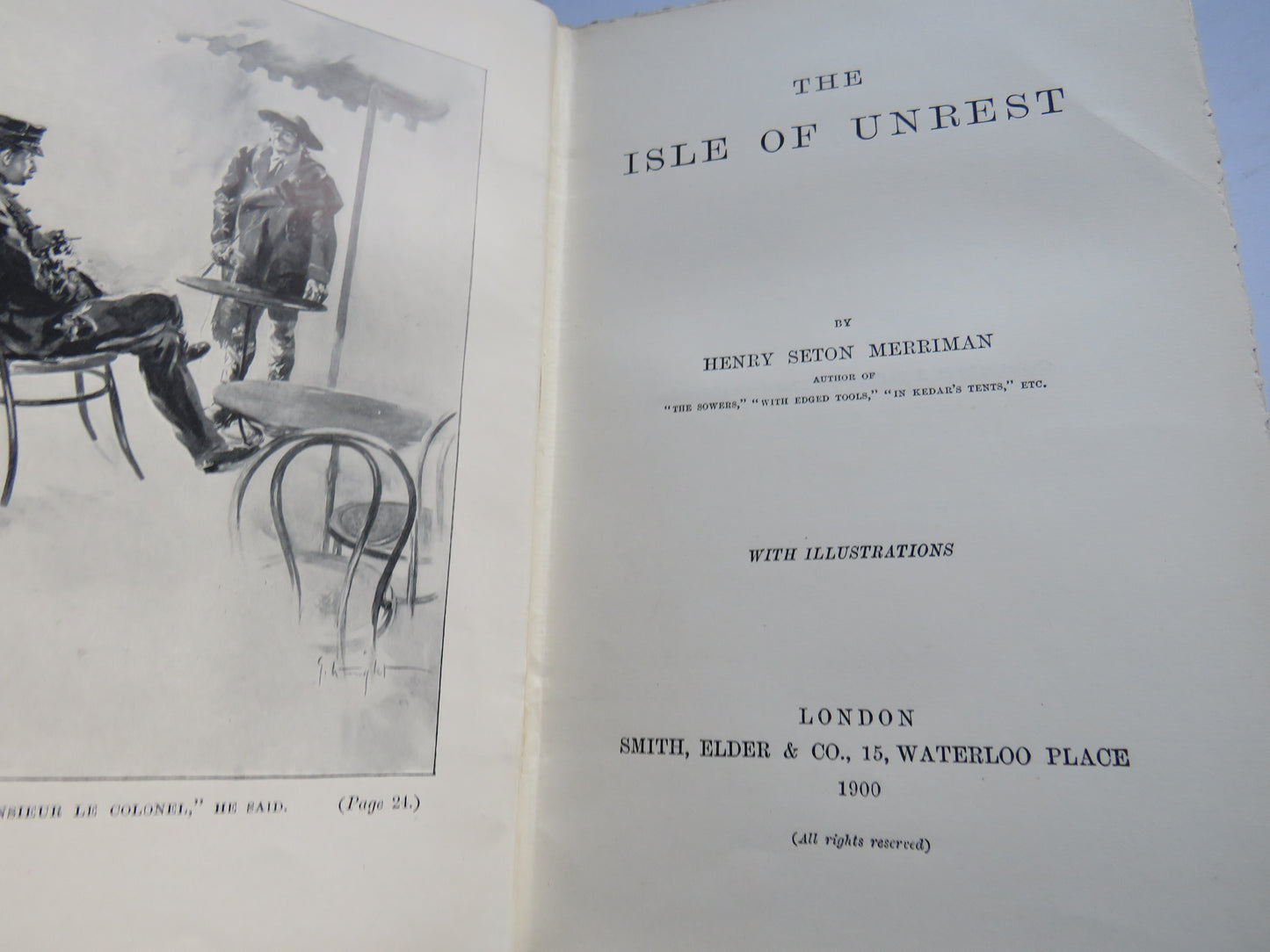 The Isle of Unrest By Henry Seton Merriman 1900