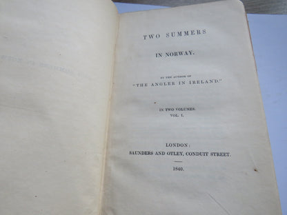 Two Summers In Norway By The Author of "The Angler In Ireland" Volume I 1840 book image 2