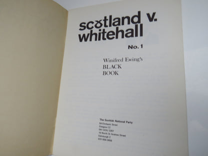 Scotland V Whitehall No 1 Winifred Ewing's Black Book book image 3