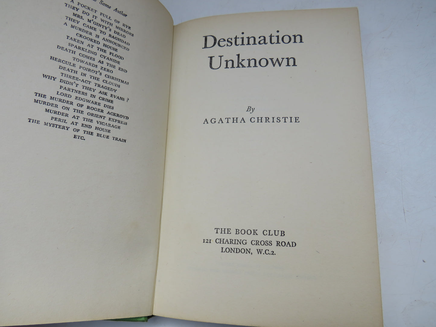 Destination Unknown By Agatha Christie 1955