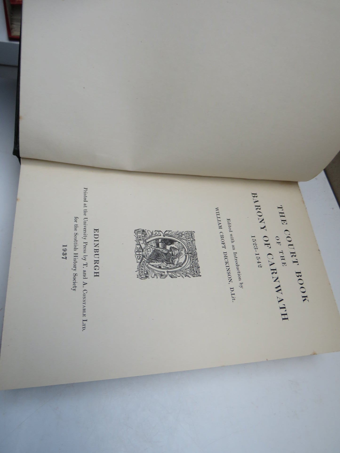 The Court Book Of The Barony of Carnwath 1523-1542