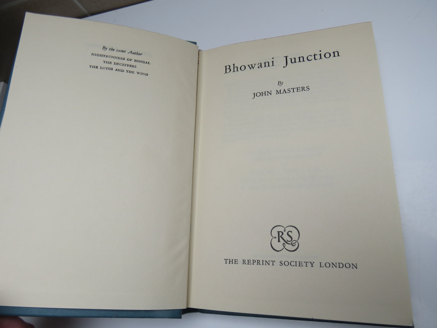 Bhowani  Junction By John Masters 1956