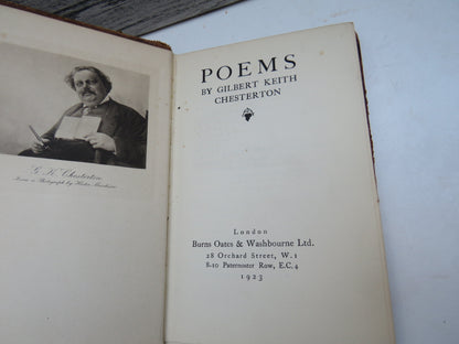 Poems By Gilbert Keith Chesterton 1923
