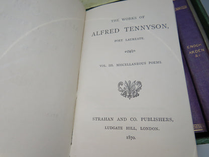 The Works of Alfred Tennyson 1870 Small Book Set
