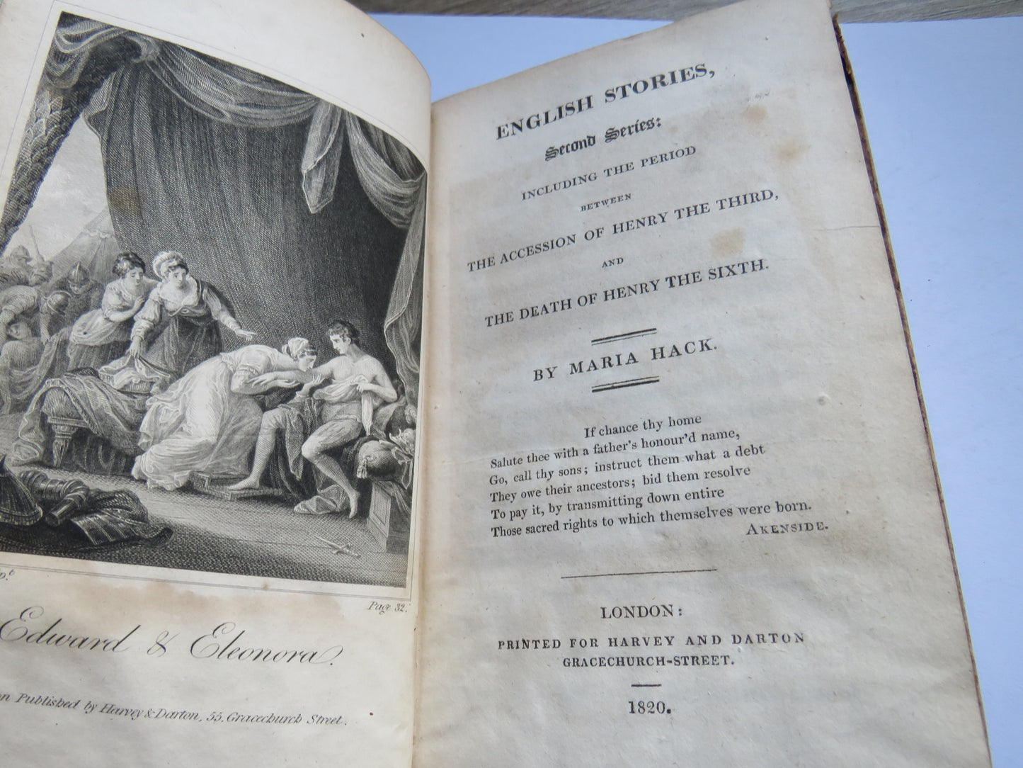 English Stories Second Series: Including The Period Between The Accession of Henry The Third and The Death of Henry The Sixth By Maria Hack 1820