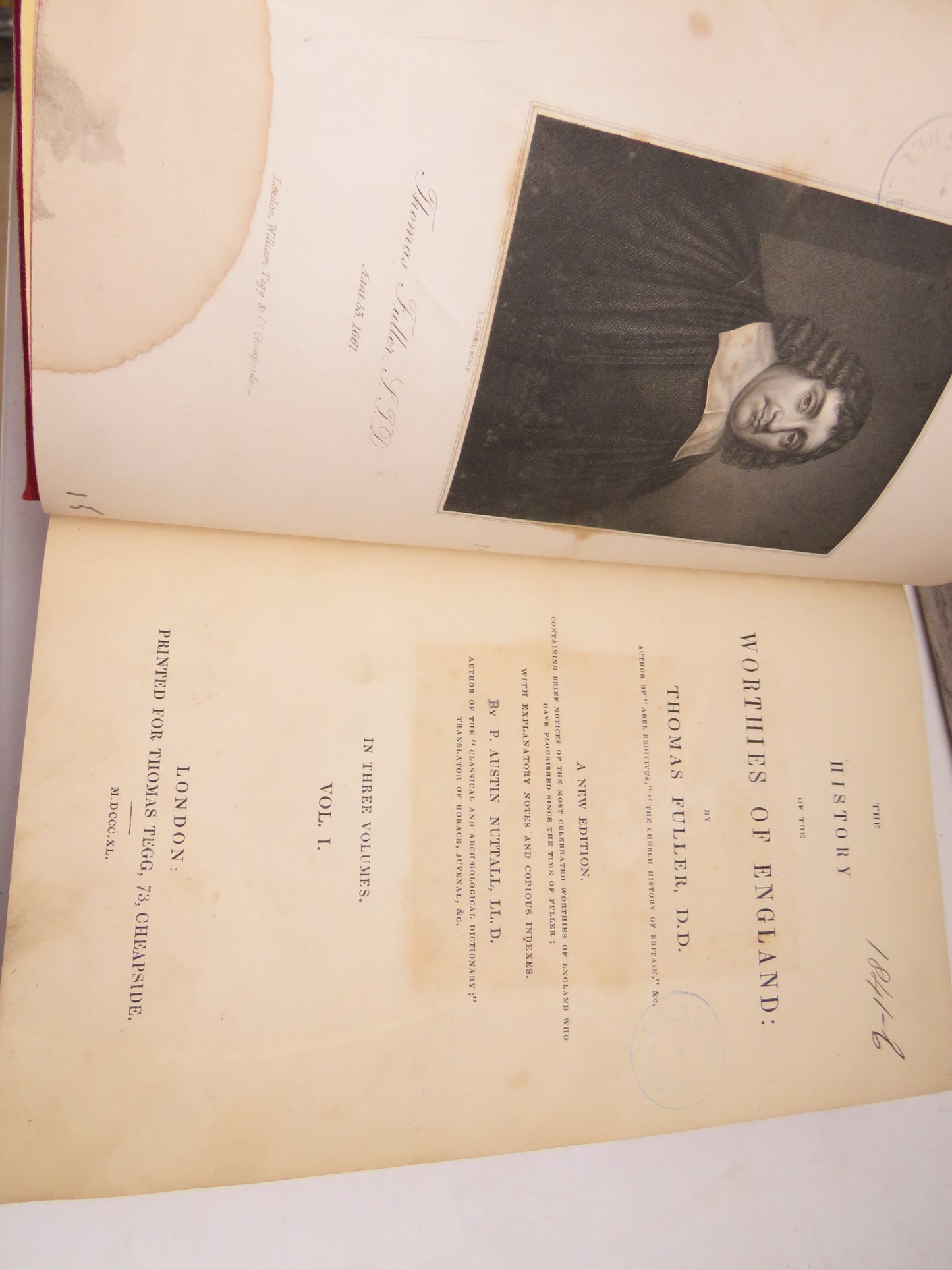 The History of the Worthies of England By Thomas Fuller Vol I 1840