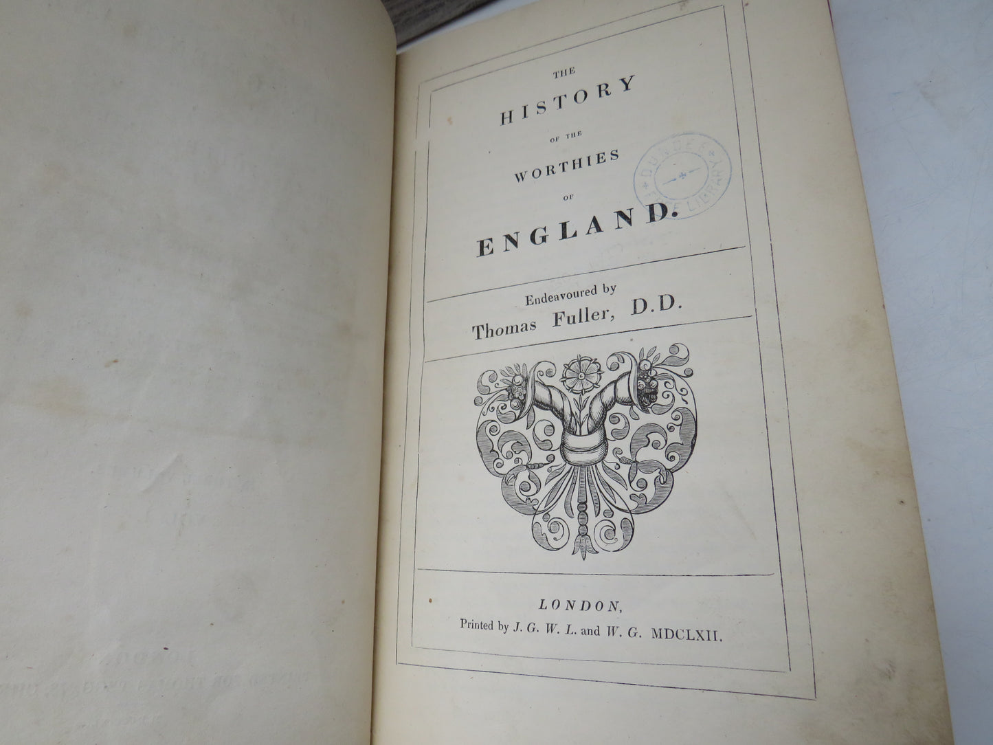 The History of the Worthies of England By Thomas Fuller Vol I 1840