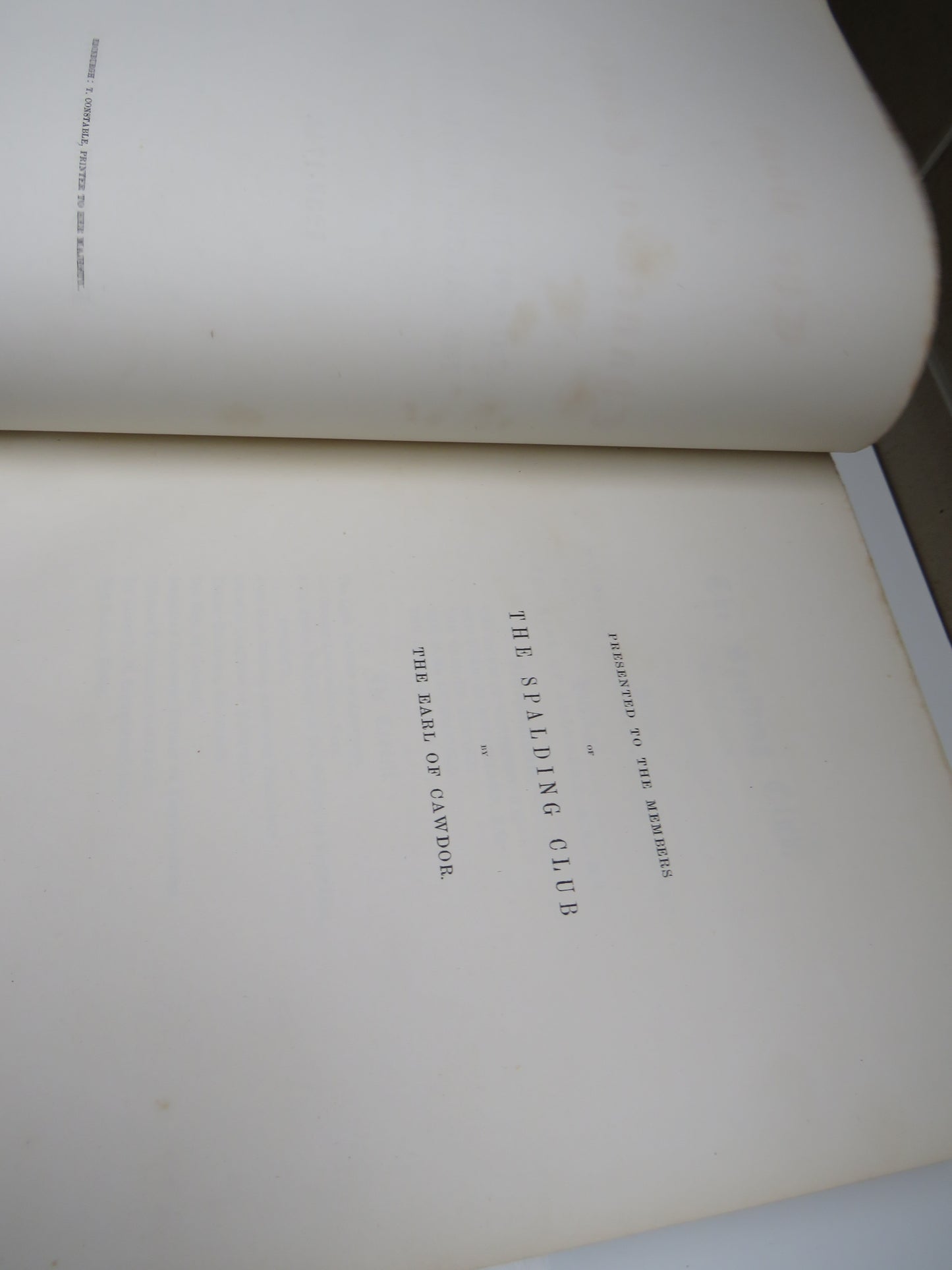 The Book of The Thanes of Cawdor A Series of Papers Selected From The Charter Room At Cawdor 1236-1742 - Spalding Club 1859