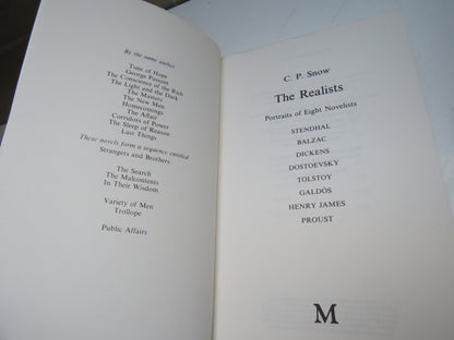 The Realists, Portraits of Eight Novelists by C. P. Snow, 1980 book image 4