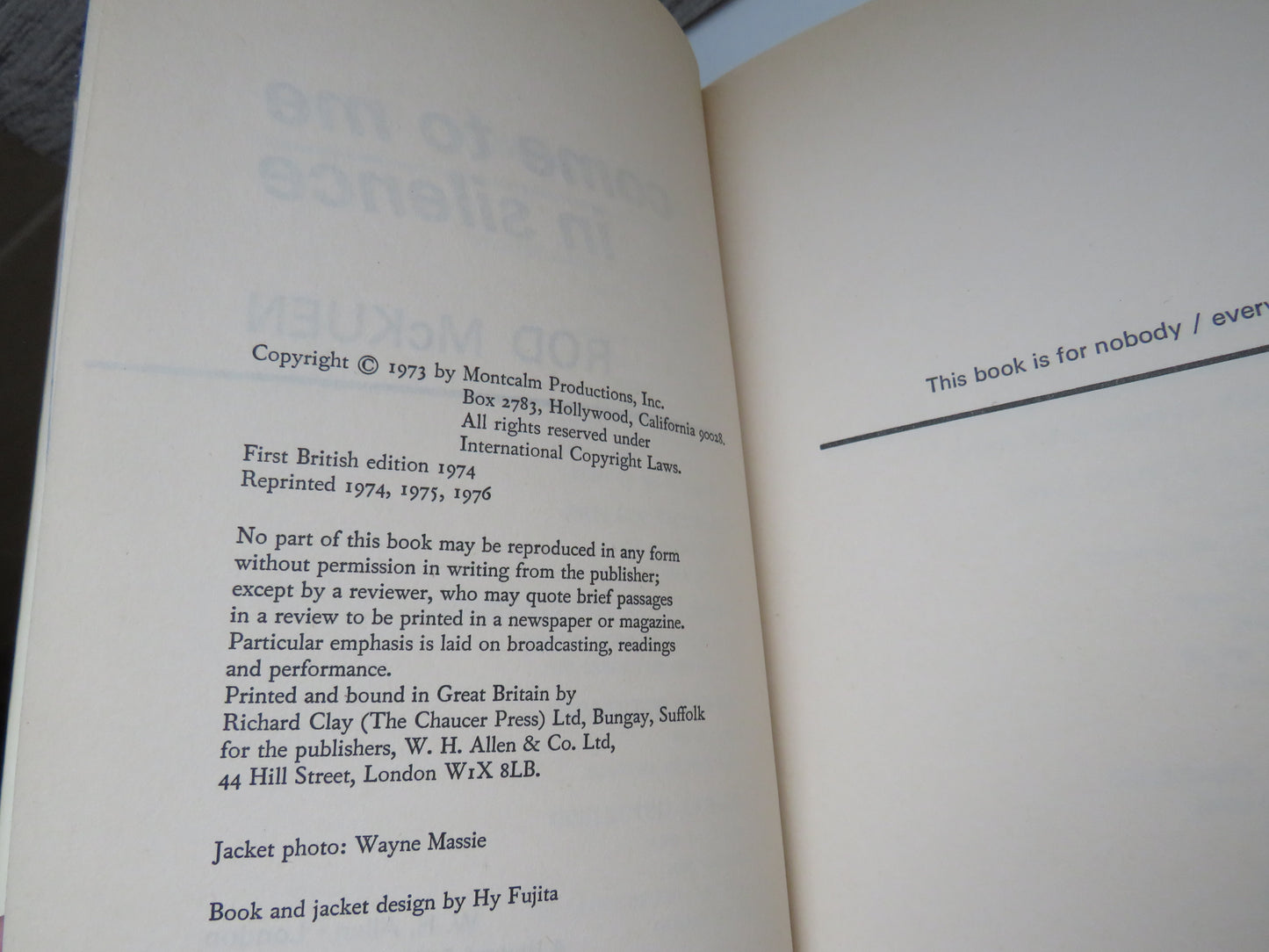 Come To Me In Silence By Rod McKuen 1976