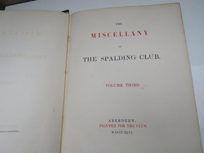 The Miscellany of The Spalding Club Volume Third 1846 - Aberdeen book image 4