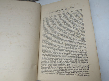 Essays On I. Moral Sentiments; II. Astronomical Inquiries; III. Formation of Languages; IV. History of Ancient Physics; V. Ancient Logic and Metaphysics; VI. The Imitative Arts; VII. Music, Dancing Poetry;   By Adam Smith 1869
