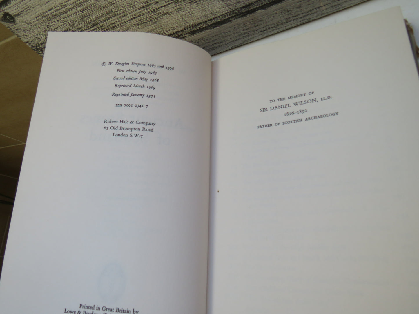 The Ancient Stones of Scotland By W. Douglas Simpson 1973