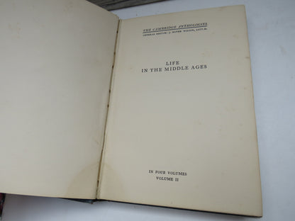 Life In The Middle Ages Selected Translated & Annotated By G. G. Coulton Vol II 1929