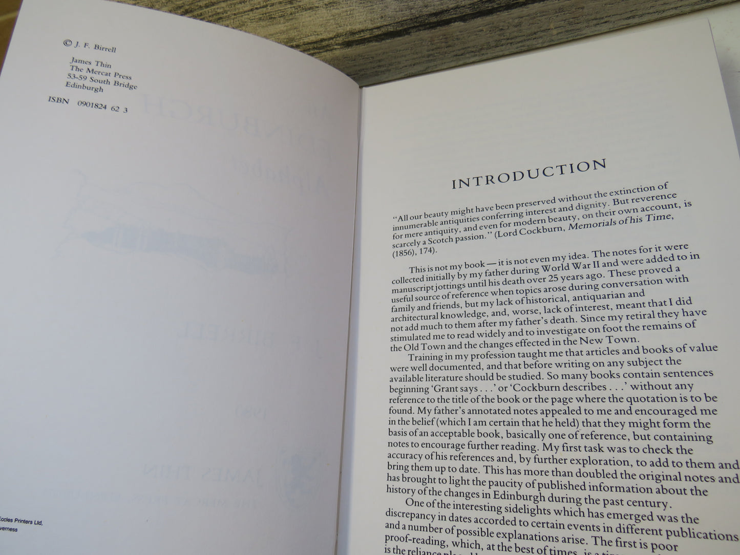 An Edinburgh Alphabet By J. F. Birrell 1980