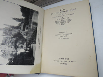 Life In The Middle Ages Selected Translated & Annotated By G. G. Coulton Vol II 1929