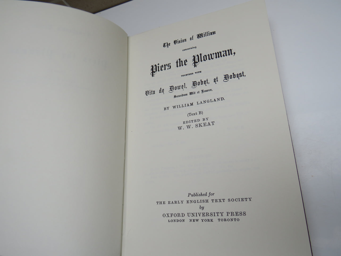 Langlan's Vision of Piers The Plowman 1972