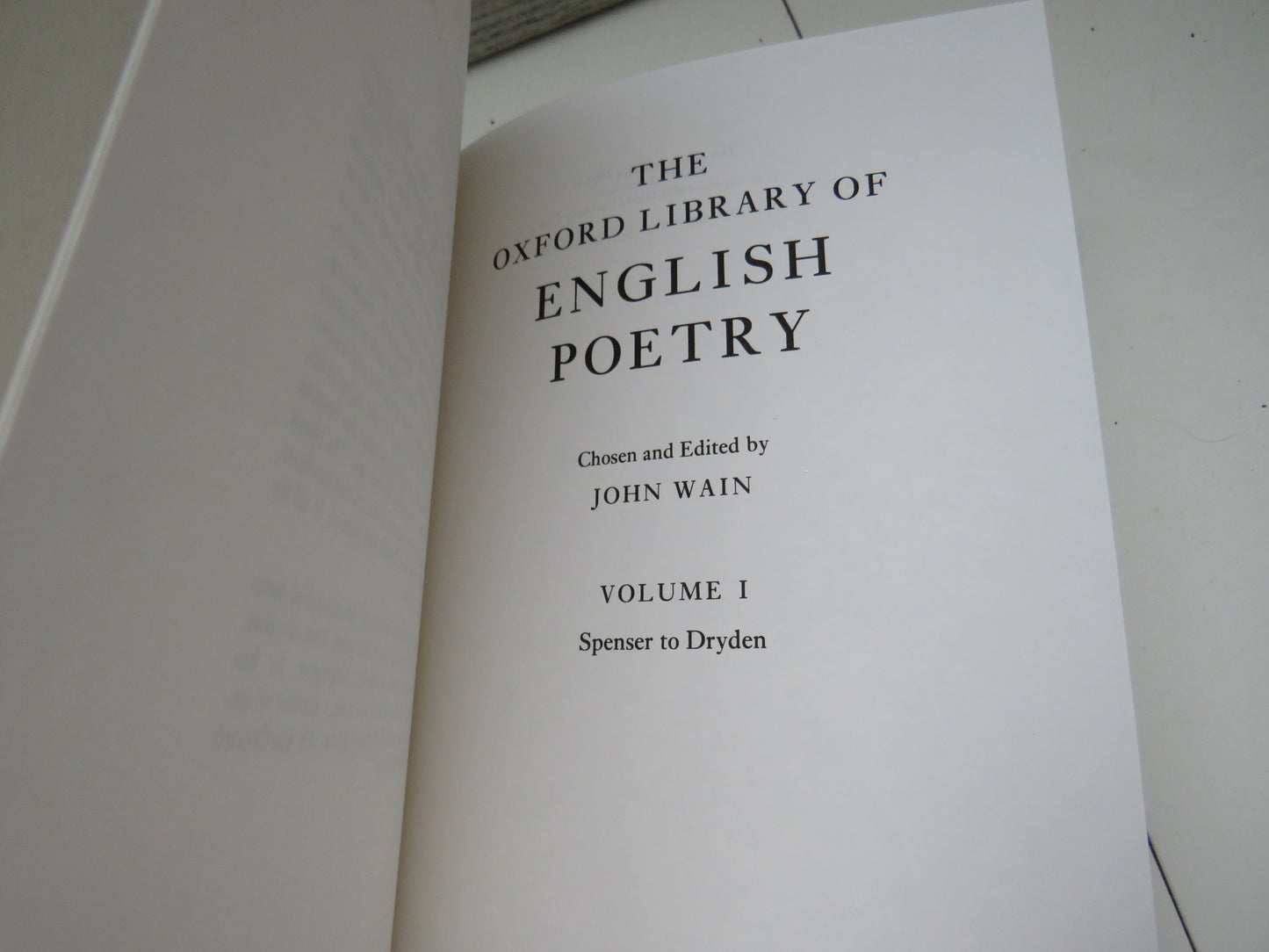The Oxford Library of English Poetry 1986 3 Volumes
