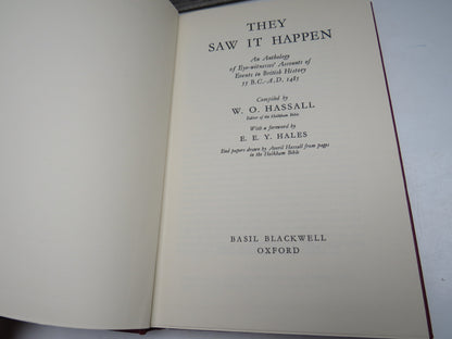 They Saw It Happen An Anthology Of Eye-Witness Accounts of Events In British History 55 B.C. - A.D.  book image 3