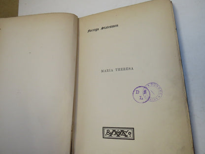 Maria Theresa By Rev. J. Franck Bright 1897 book image 4