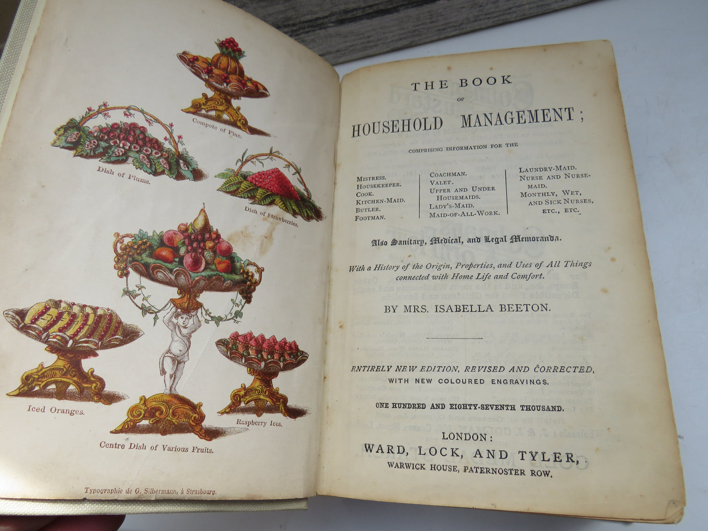 The Book of Household Management By Mrs Isabella Beeton 1869 New Edition