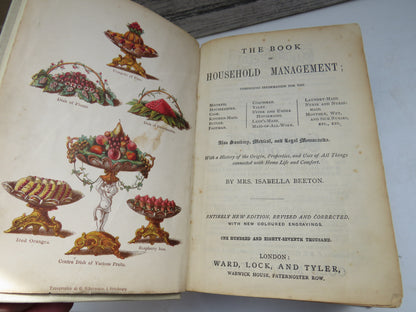 The Book of Household Management By Mrs Isabella Beeton 1869 New Edition