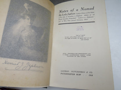 Notes Of A Nomad By Lady Jephson 1918 book image 3
