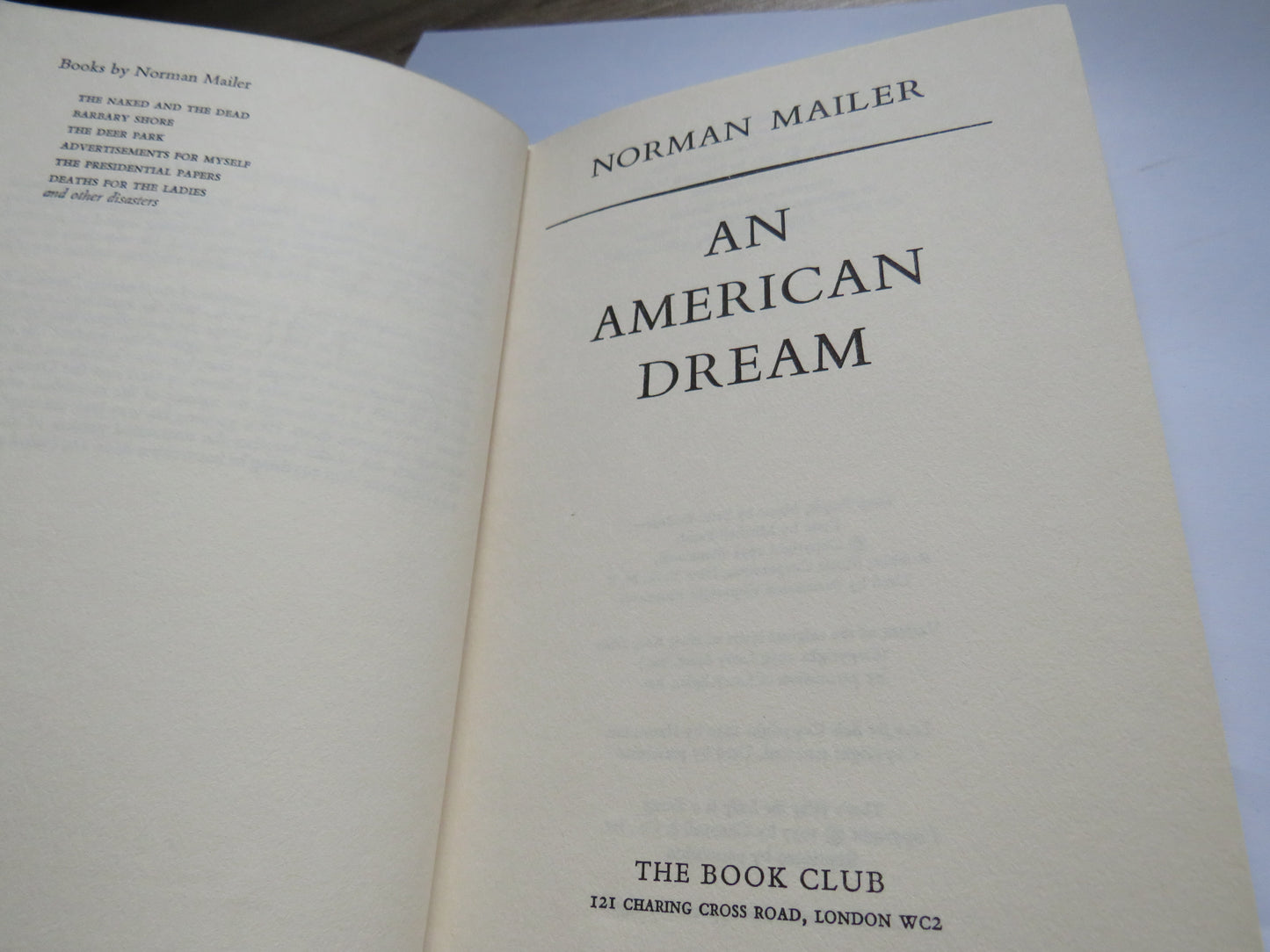 An American Dream By Norman Mailer 1965