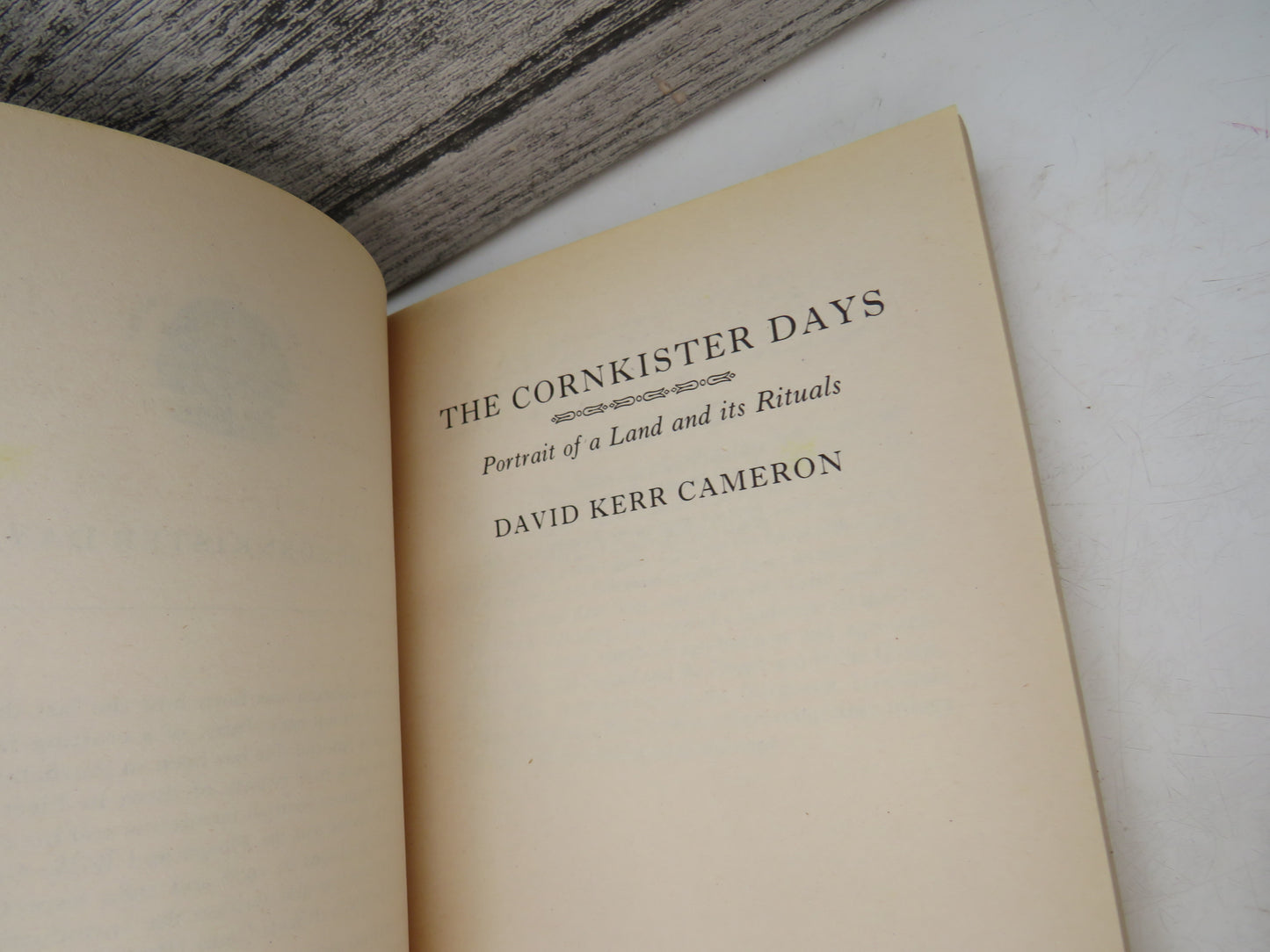 The Cornkister Days Portrait of a Land and Its Rituals By David Kerr Cameron 1986