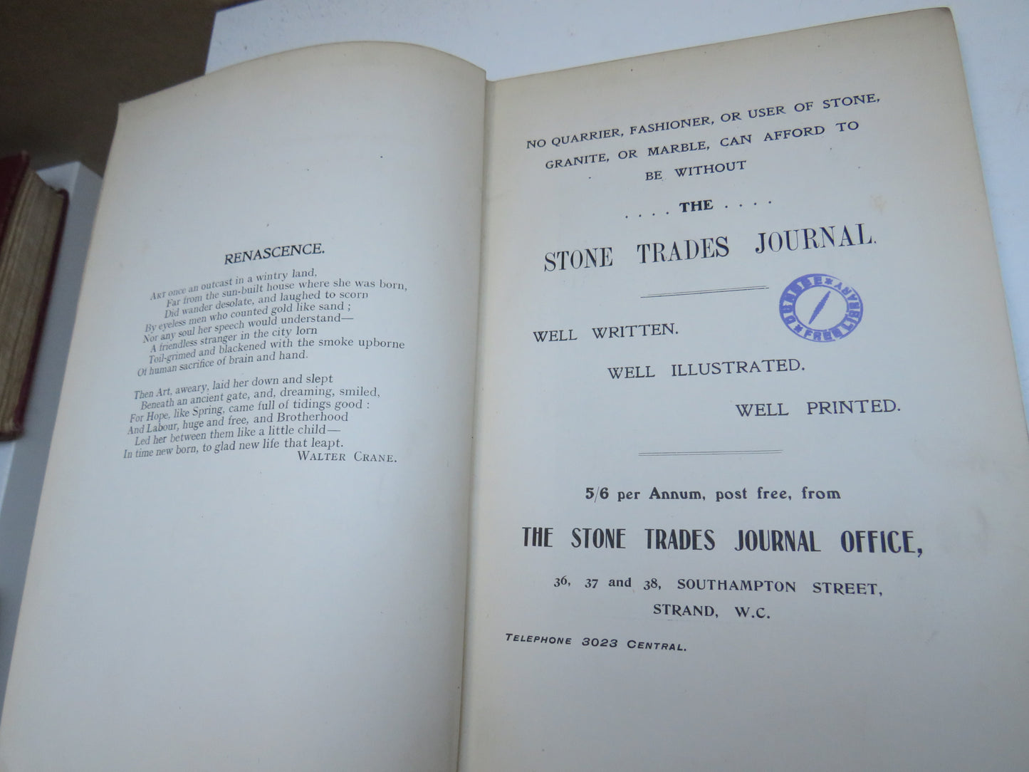 The Art of Masonry In Britain By William Diack 1904 The Stone Trades Journal