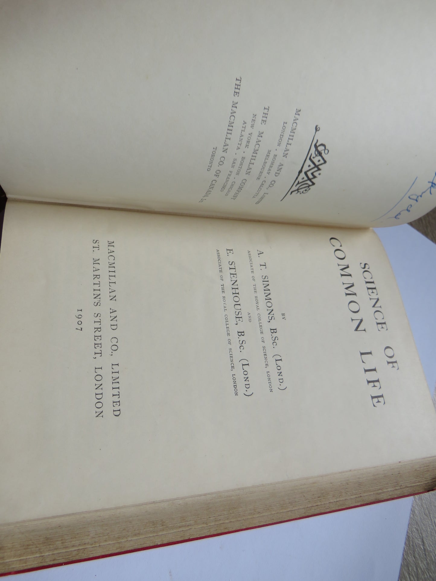 Science of Common Life By A. T. Simmons and E. Stenhouse 1907