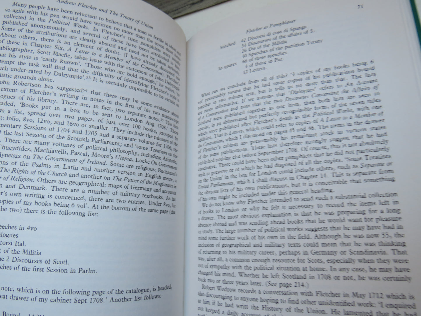 Andrew Fletcher and The Treaty of Union By Paul H. Scott 1992