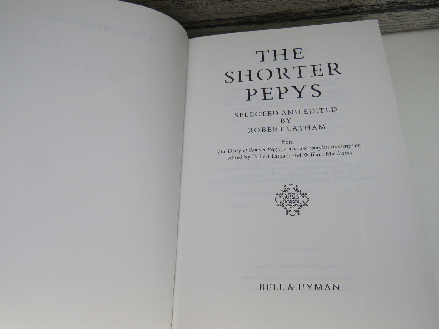 The Shorter Pepys Selected and Edited By Robert Latham 1985