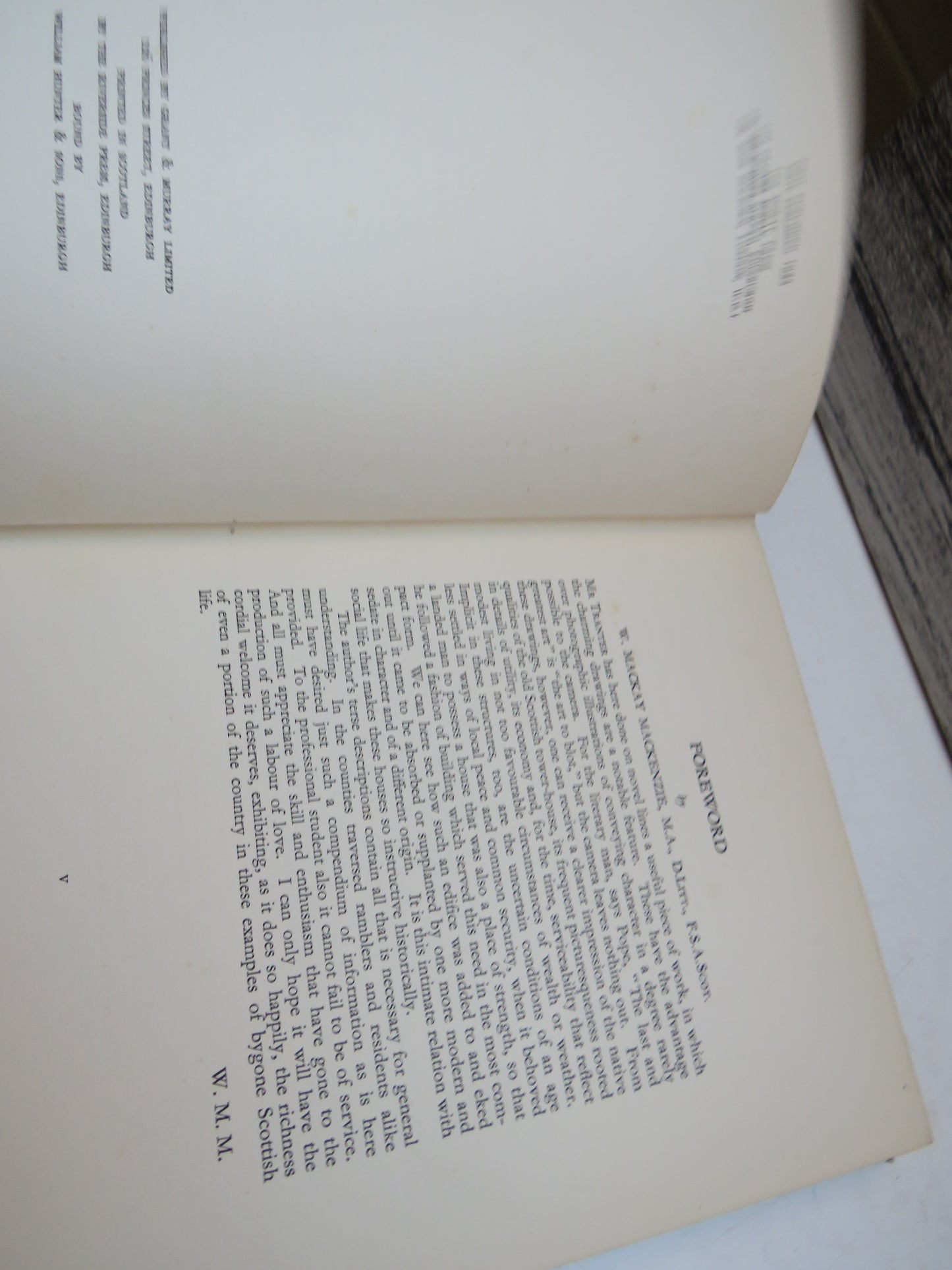 The Fortalices and Early Mansions of Southern Scotland 1400 To 1650 By Nigel G. Tranter 1935