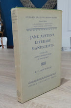 Load image into Gallery viewer, Jane Austen&#39;s Literary Manuscripts A Study of the Novelist&#39;s Development Through The Surviving Papers By B.C. Southam 1964
