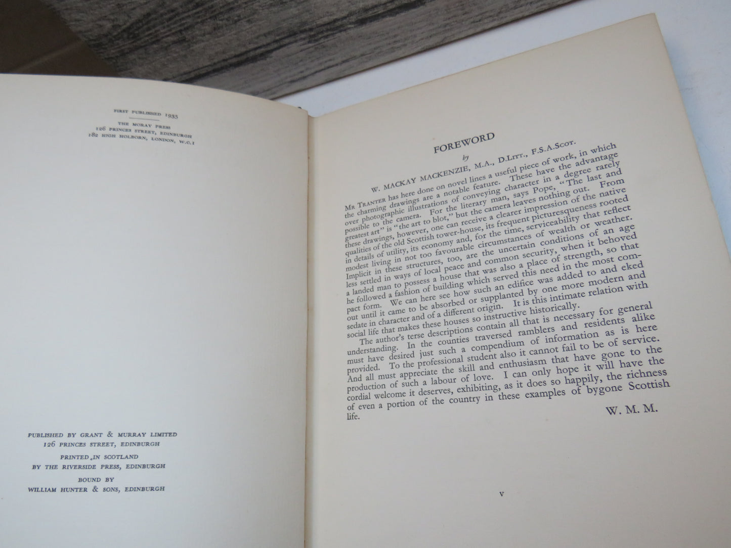 The Fortalices and Early Mansions of Southern Scotland 1400 To 1650 By Nigel G. Tranter 1935 Signed Copy