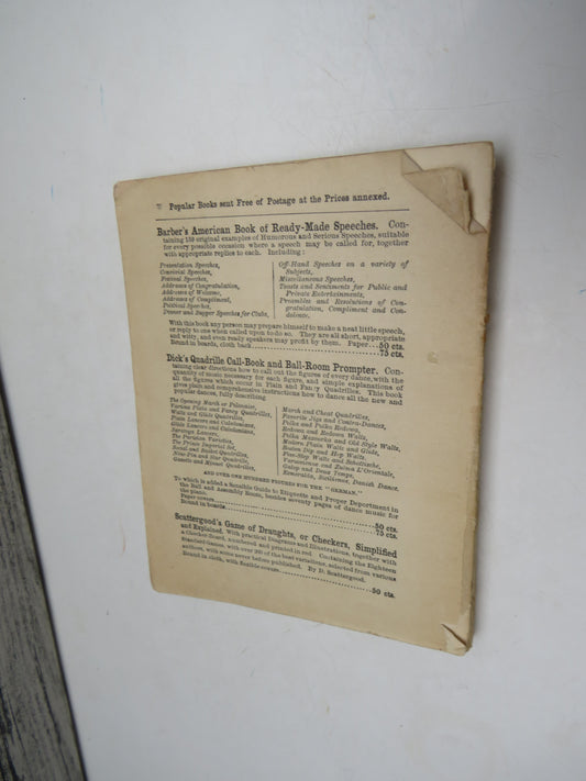 Dick's Mysteries Of The Hand Or Palmistry Made Easy Translated and Abridged By A. G. and N. G. 1884