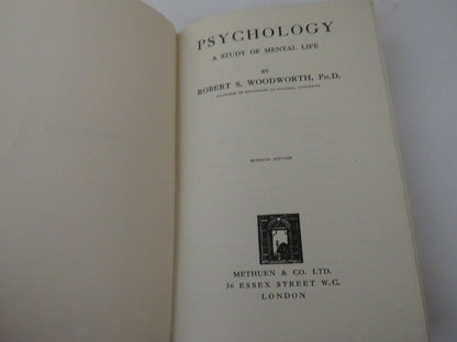 Psychology A Study of Mental Life By Robert S. Woodworth 1927 book image 3