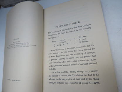 The Iliad of Homer Done Into English Prose By Andrew Lang 1923
