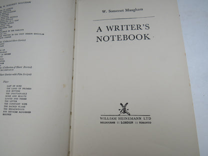 A Writer's Notebook By W. Somerset Maugham 1949 1st Edition