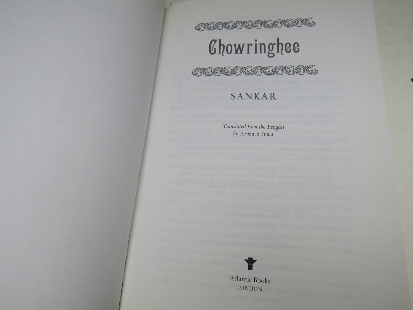 Chowringhee By Sankar 2007 Translated From Bengali By Arunava Sinha