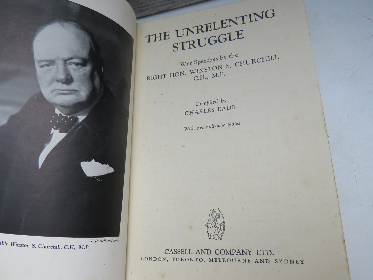 The Unrelenting Struggle War Speeches By The Right Hon. Winston S. Churchill 1942 1st Edition