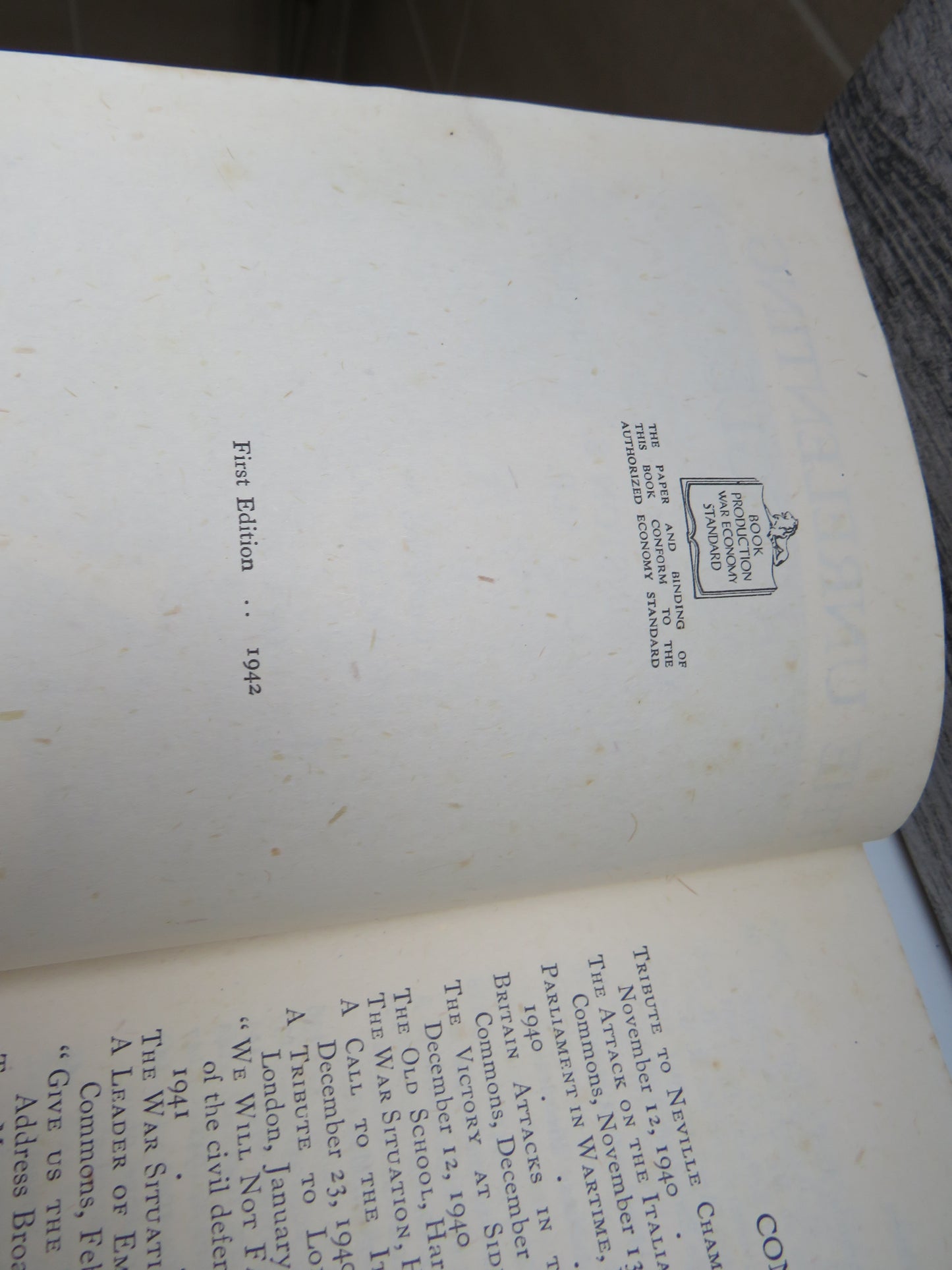 The Unrelenting Struggle War Speeches By The Right Hon. Winston S. Churchill 1942 1st Edition