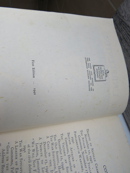 The Unrelenting Struggle War Speeches By The Right Hon. Winston S. Churchill 1942 1st Edition