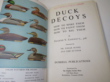 Duck Decoys How To Make Them How To Paint Them How To Rig Them By Eugene V. Connett 1953 book image 4