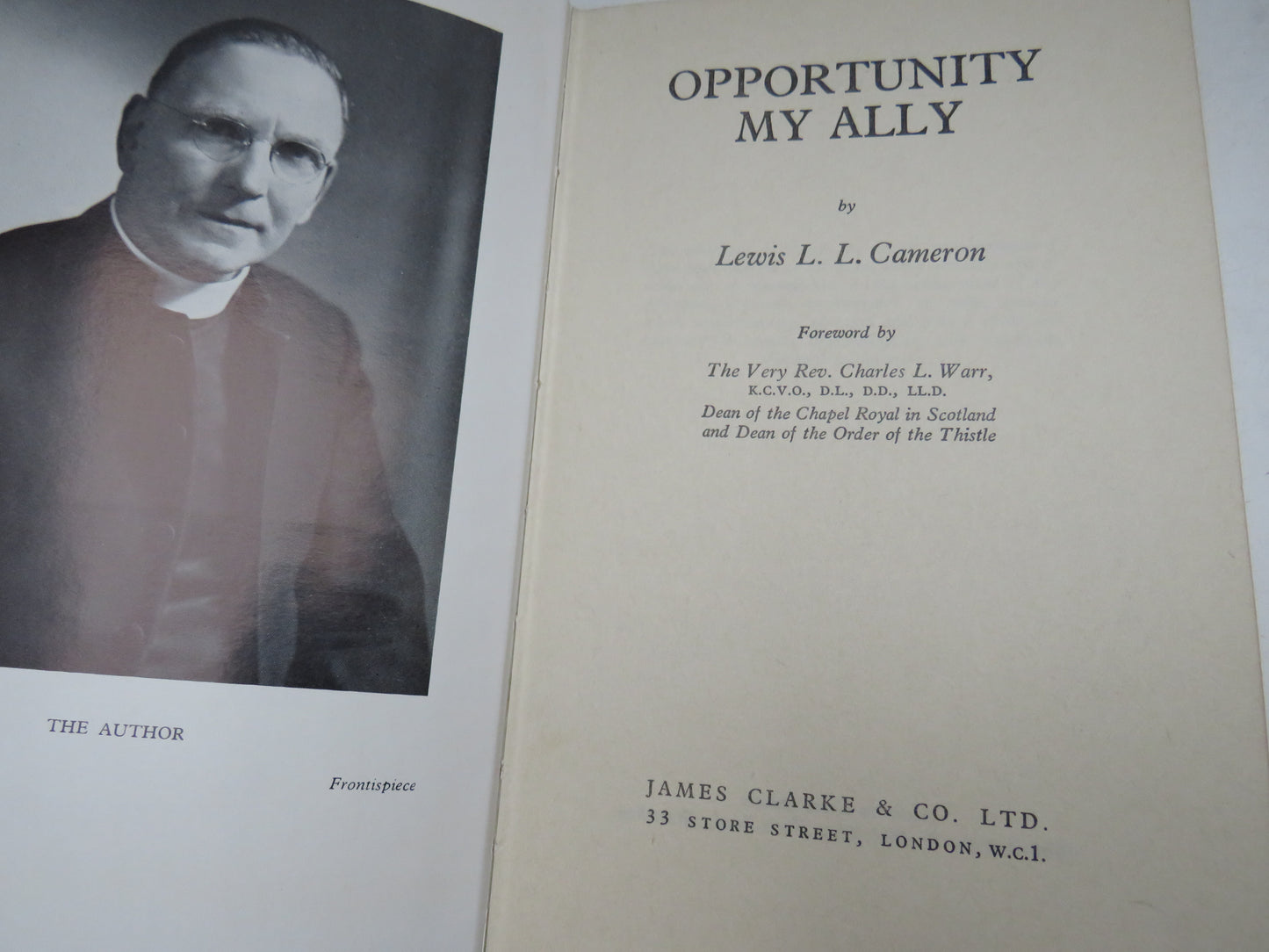 Opportunity My Ally By Lewis L.L. Cameron 1965